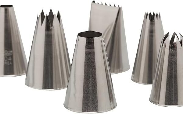 Ateco - 6 Piece Decorating Tube Set, Includes Stainless Steel