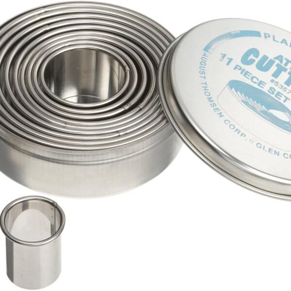 Ateco Plain Edge Round Cutters in Graduated Sizes,
